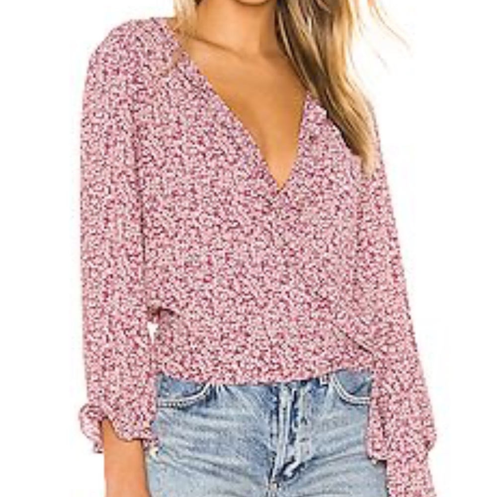 1. State wrap blouse. Size xs. Flowy and adjustable. Can be dressy or casual